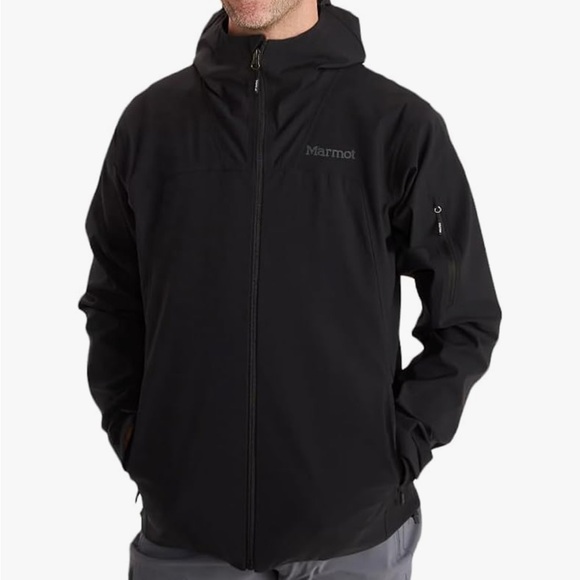 Marmot Men's Black Rain Jacket - Picture 1 of 11